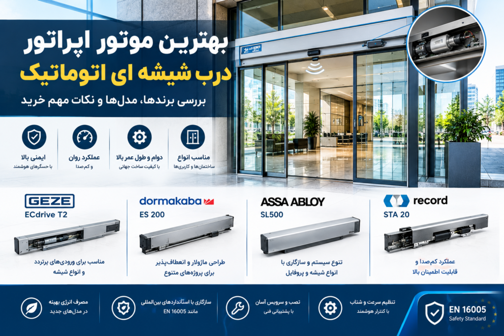 بهترین موتور اپراتور درب شیشه ای اتوماتیک