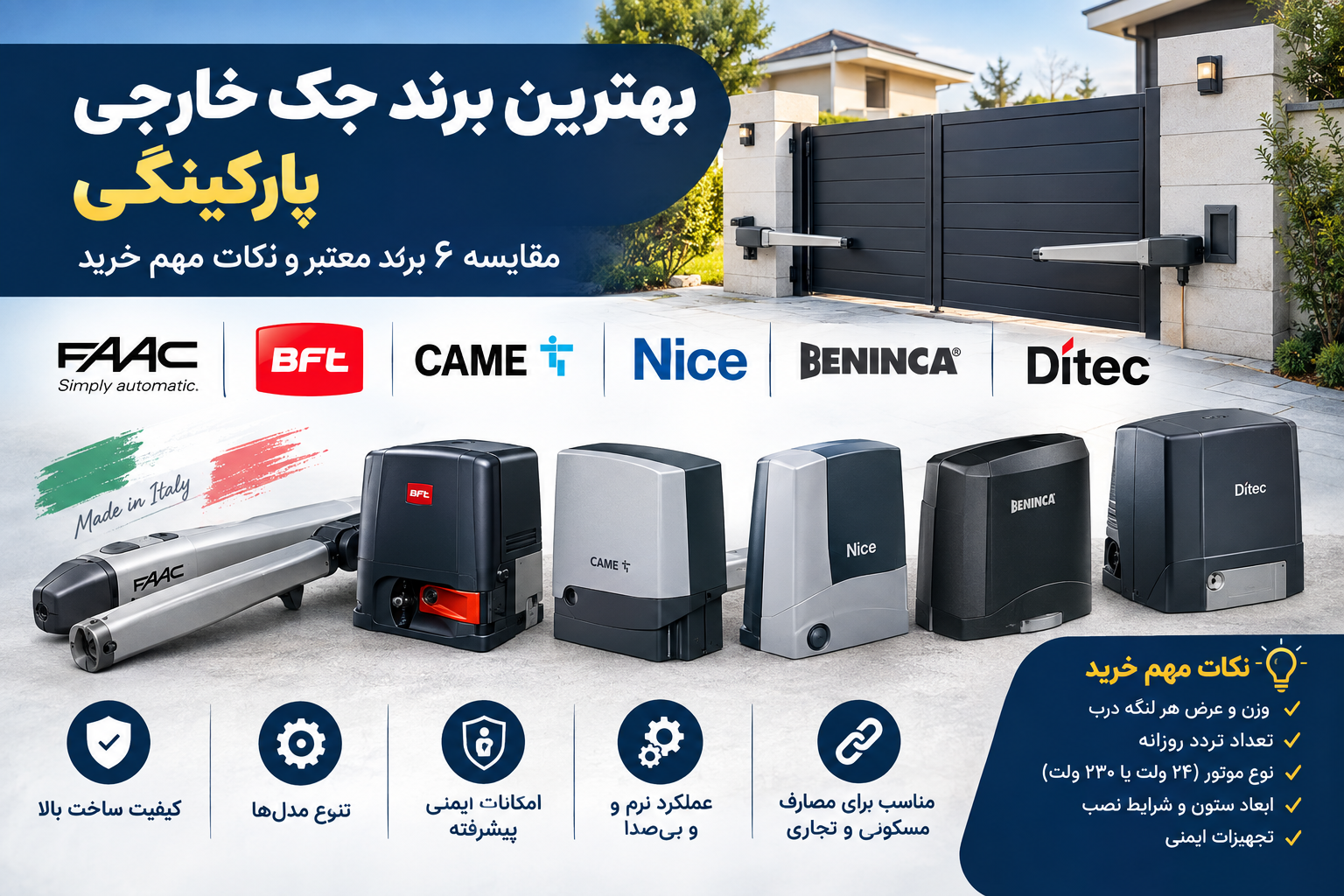 بهترین برند جک خارجی پارکینگی